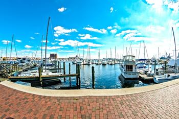 Pedestrian Access To The Promenade Harborwalk at Crescent at Fells Point by Windsor, 951 Fell Street, Baltimore, MD 21231